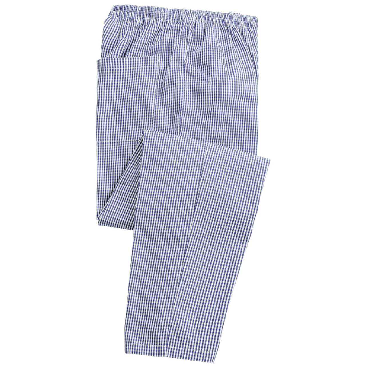 CHEF'S PULL-ON TROUSERS - Navy/White Check - Main