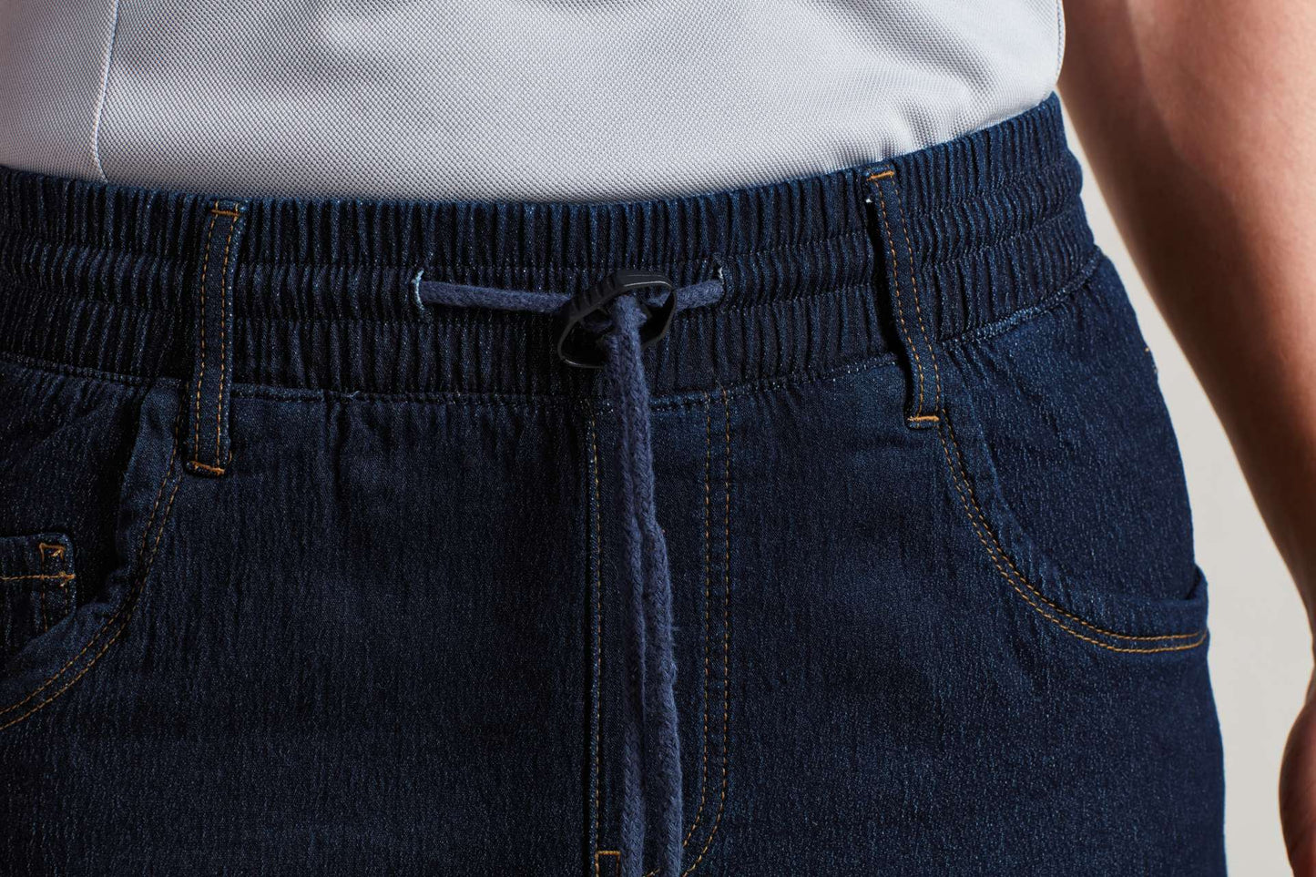 ŠÉFKUCHÁRSKE JOGGINGOVÉ NOHAVICE „ARTISAN“ – Indigo Denim