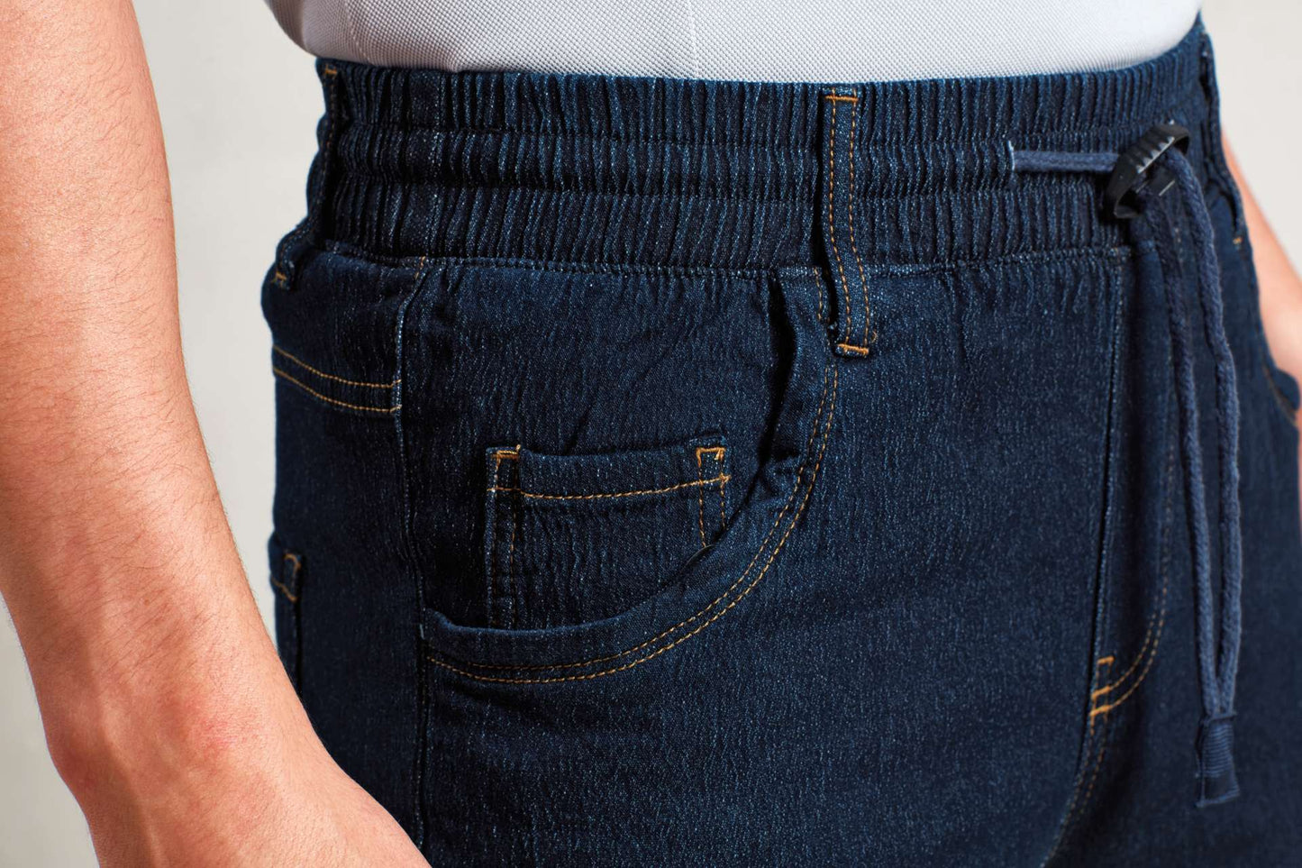 ŠÉFKUCHÁRSKE JOGGINGOVÉ NOHAVICE „ARTISAN“ – Indigo Denim