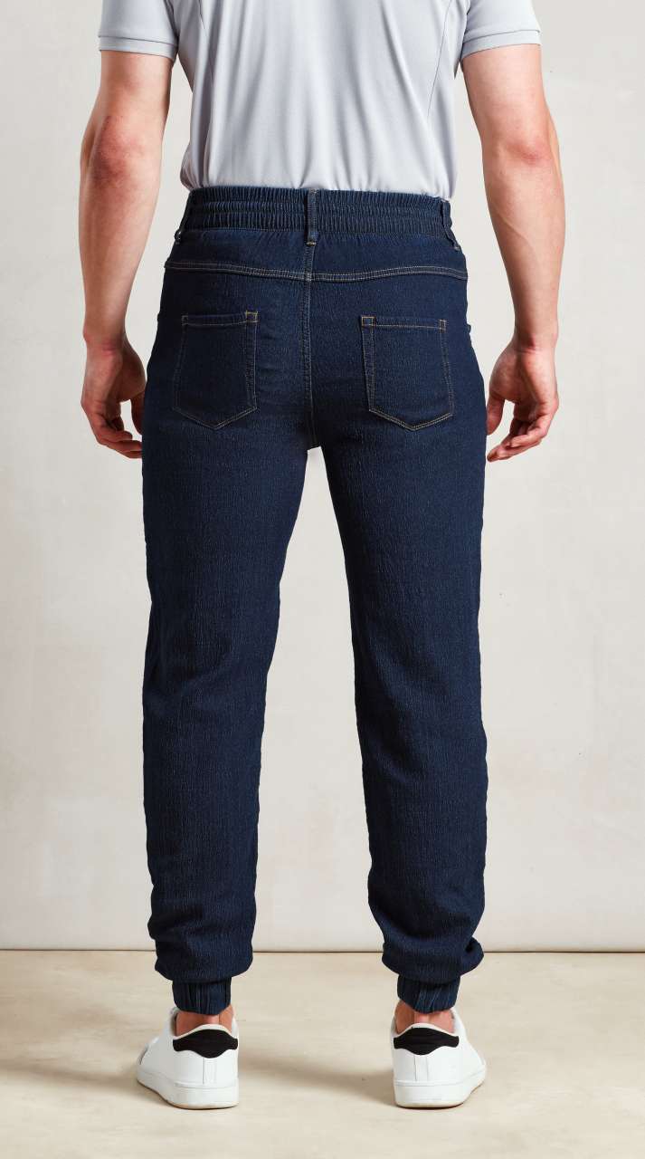 ŠÉFKUCHÁRSKE JOGGINGOVÉ NOHAVICE „ARTISAN“ – Indigo Denim