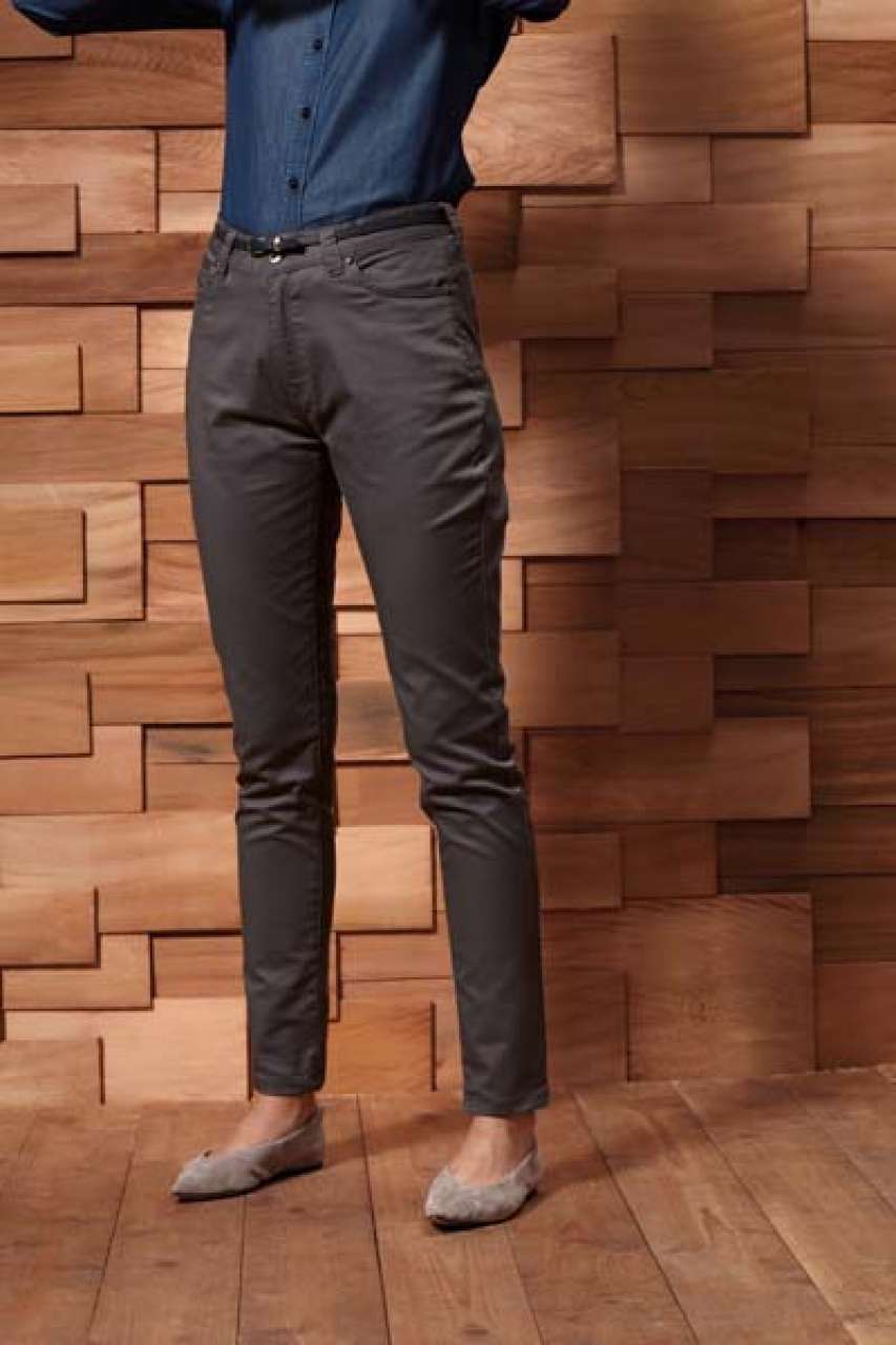 LADIES' PERFORMANCE CHINO JEANS - Navy - Additional