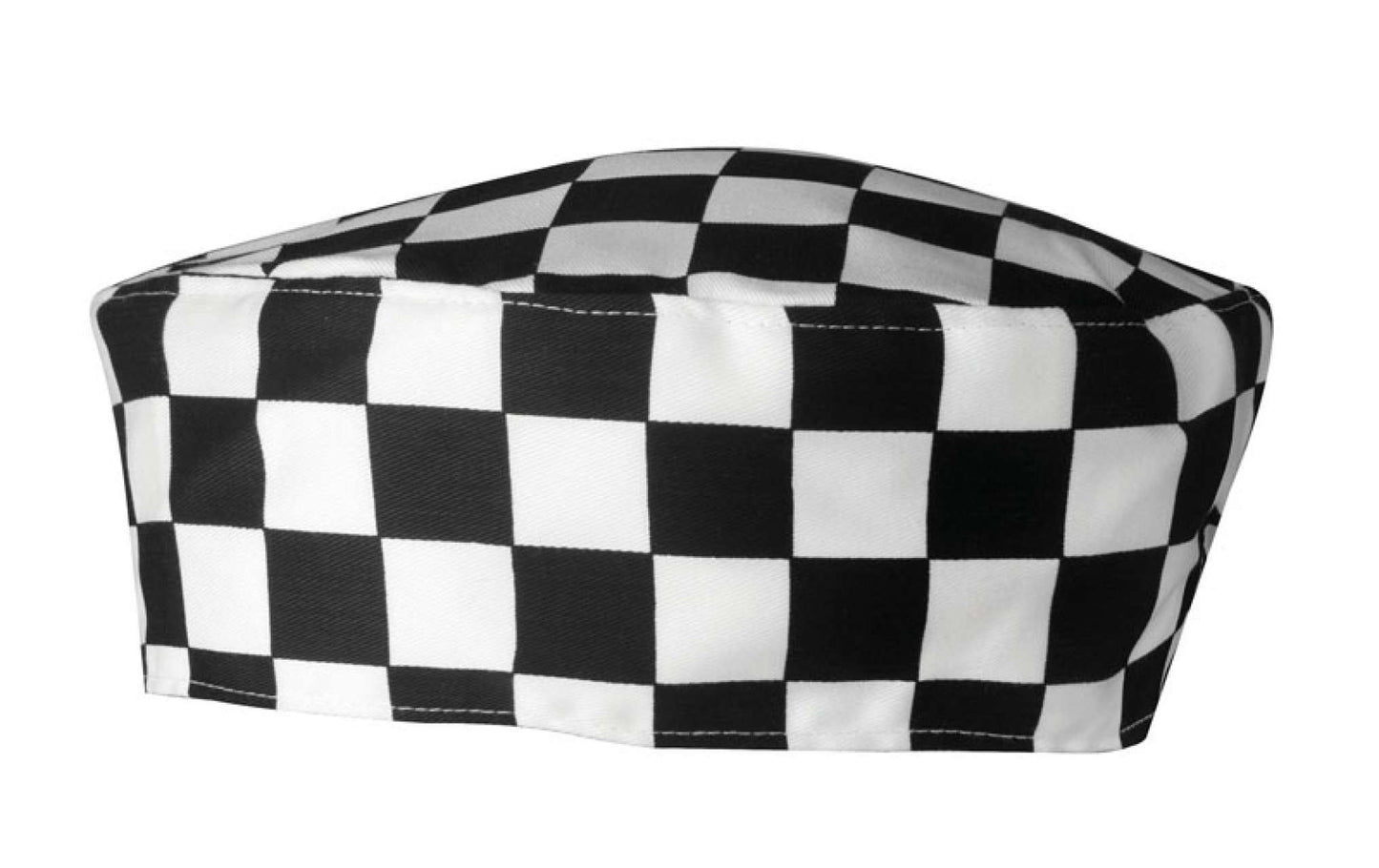 CHEF’S SKULL CAP - Black/White Check - Main