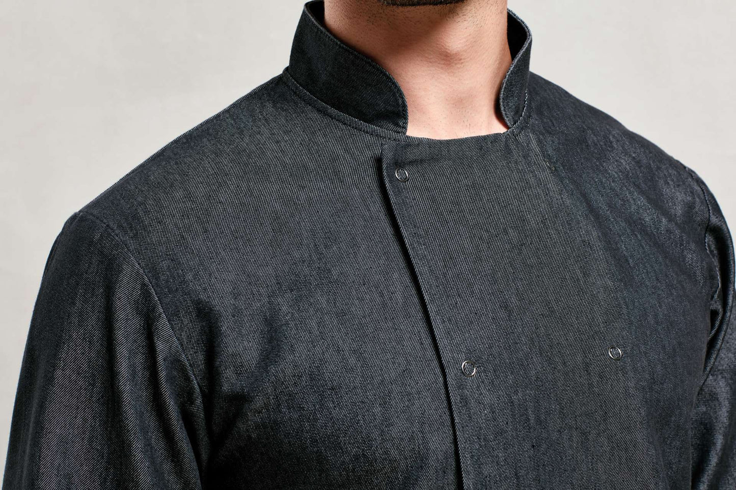 CHEF'S DENIM JACKET - Grey Denim - Additional