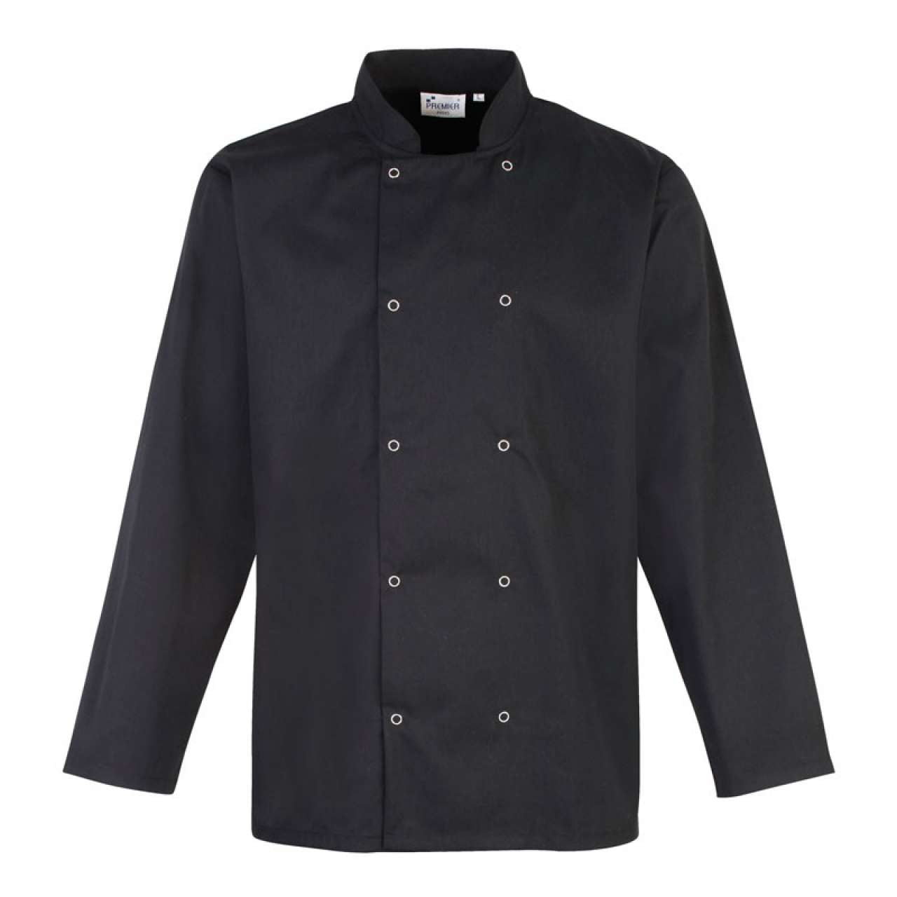 CHEF'S LONG SLEEVE STUD JACKET - Black - Main