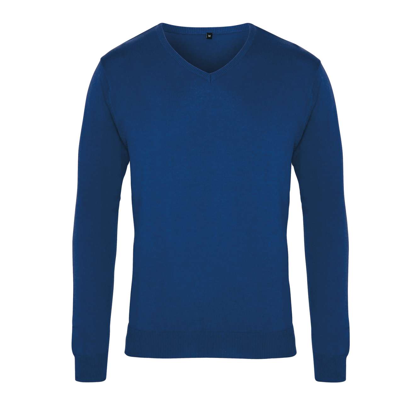 MEN'S KNITTED V-NECK SWEATER - Royal - Main