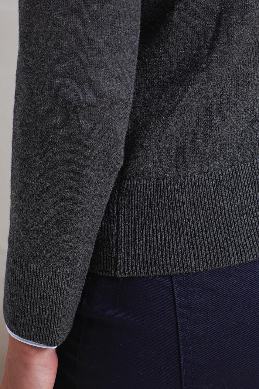 WOMEN'S BUTTON-THROUGH KNITTED CARDIGAN - Burgundy - Additional