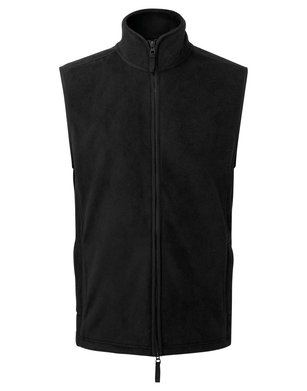MEN'S 'ARTISAN' FLEECE GILET - Black/Black - colorimageurl