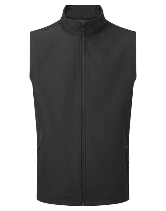 MEN’S WINDCHECKER® PRINTABLE & RECYCLED SOFTSHELL GILET - Black - colorimageurl