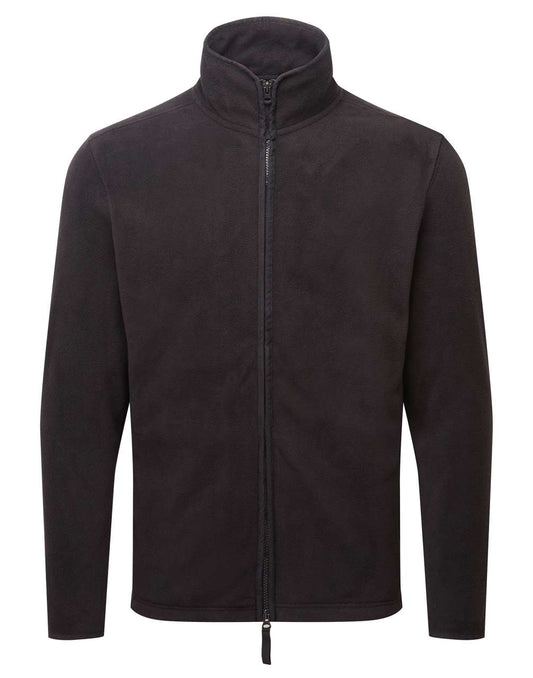 MEN'S 'ARTISAN' FLEECE JACKET - Black/Black - colorimageurl