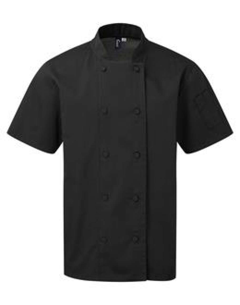 CHEF'S COOLCHECKER® SHORT SLEEVE JACKET - Black - colorimageurl