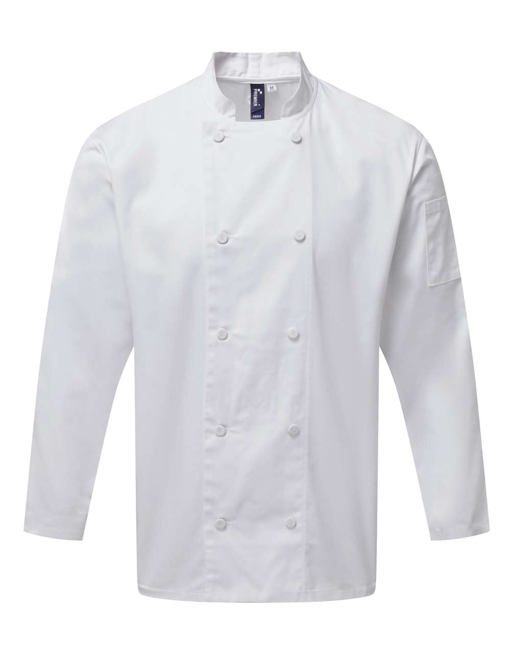 CHEF'S LONG SLEEVE COOLCHECKER® JACKET WITH MESH BACK PANEL - White - colorimageurl