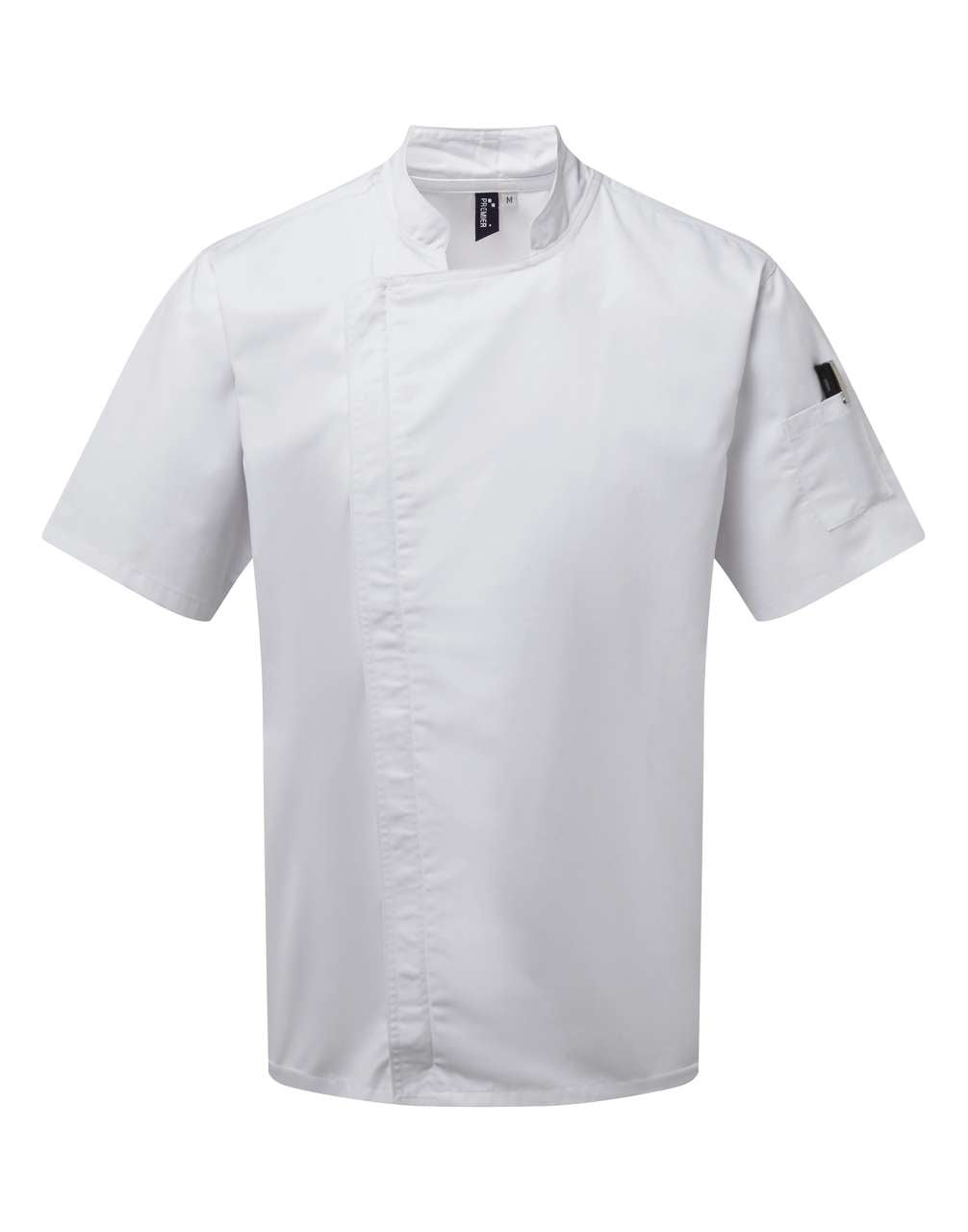 CHEF'S ZIP-CLOSE SHORT SLEEVE JACKET - White - colorimageurl