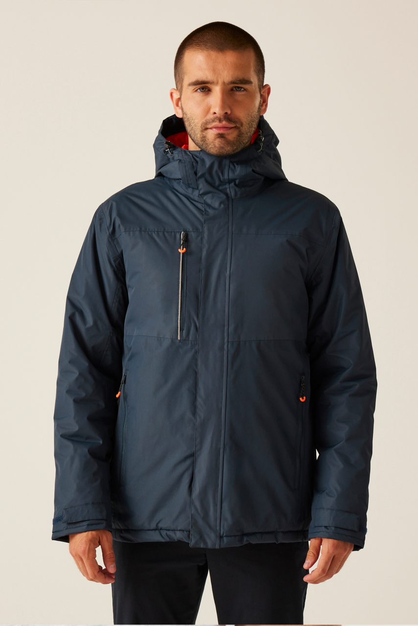 THERMOGEN WATERPROOF HEATED JACKET - Navy/Magma - modelimageurl