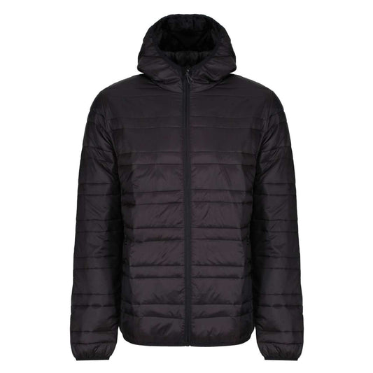 HOODED PACKAWAY FIREDOWN JACKET - Black/Black - Main