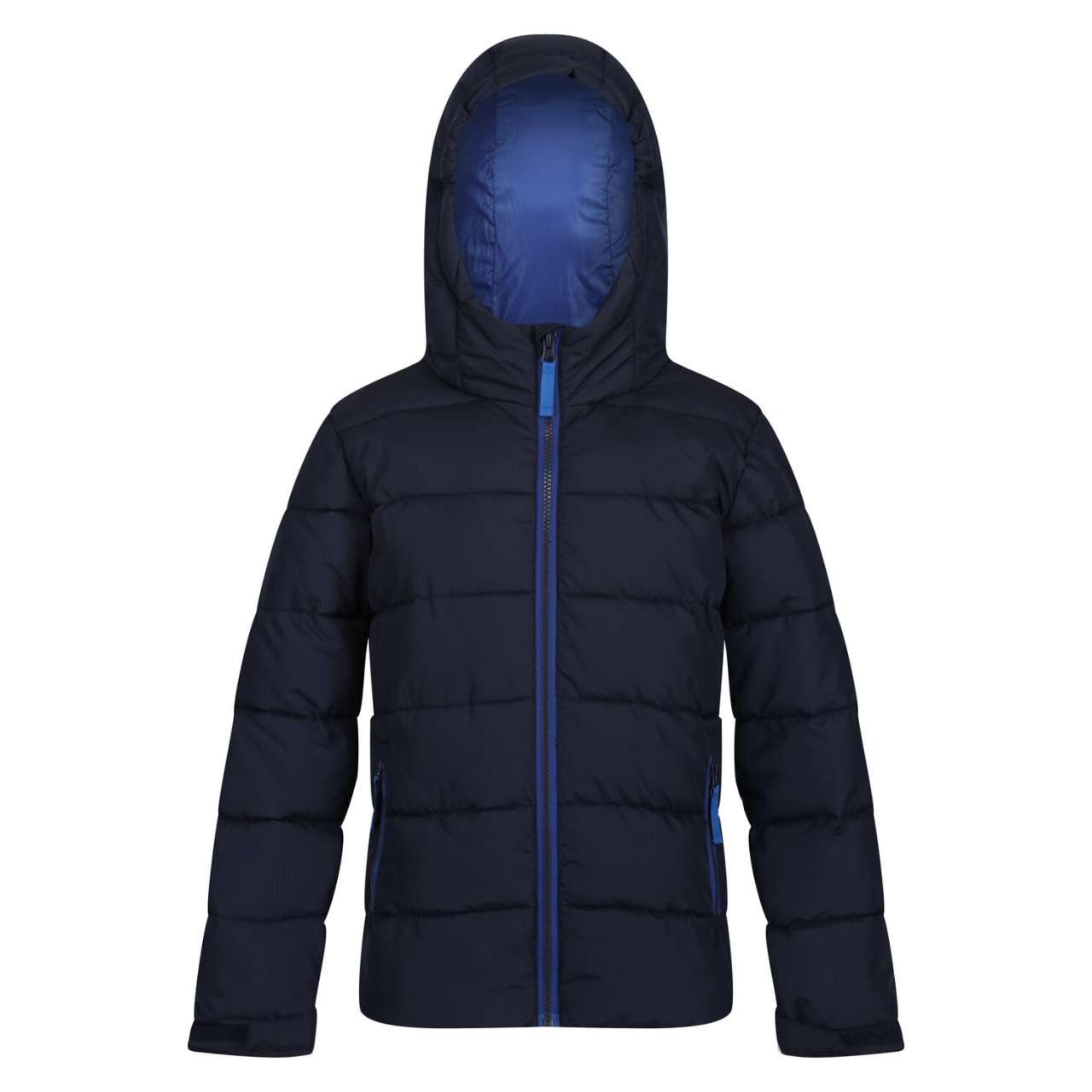 JUNIOR SCHOLAR THERMAL HOODED JACKET - Navy/New royal - colorimageurl