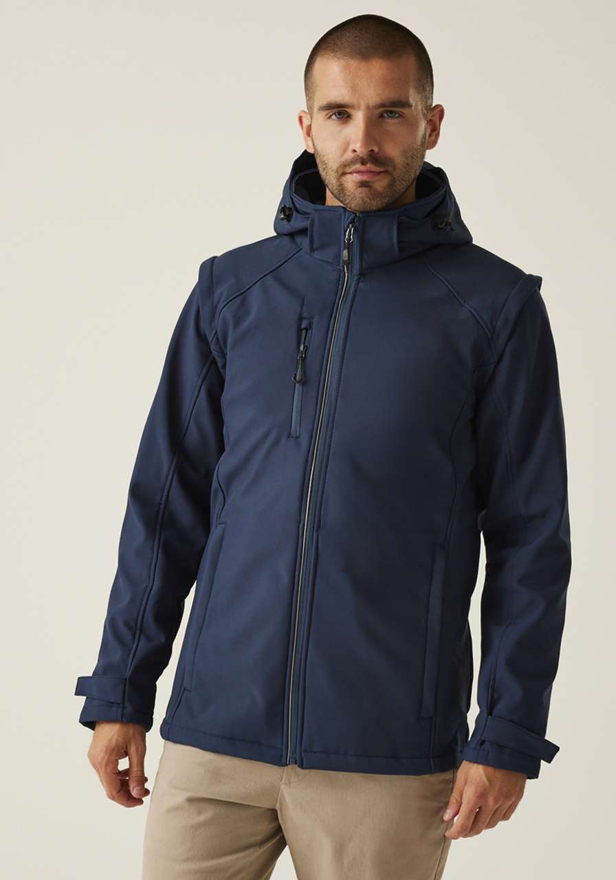 ERASMUS 5-IN-1 SOFTSHELL JACKET - Black/Black - modelimageurl
