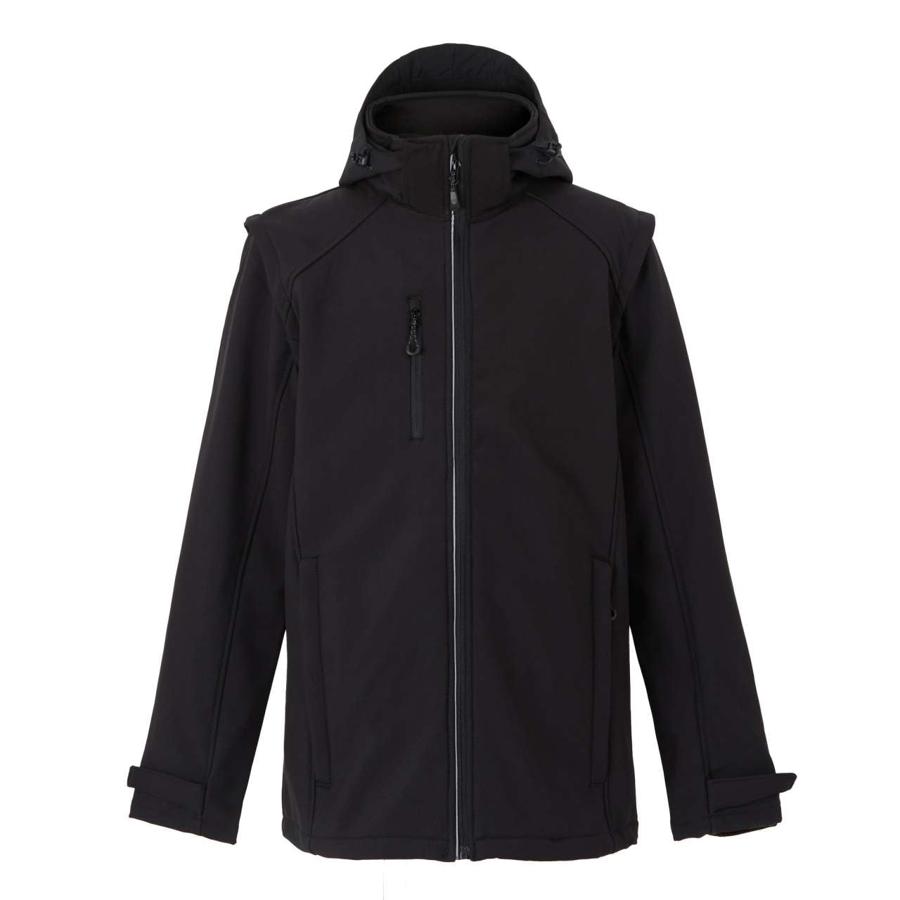 ERASMUS 5-IN-1 SOFTSHELL JACKET - Black/Black - colorimageurl