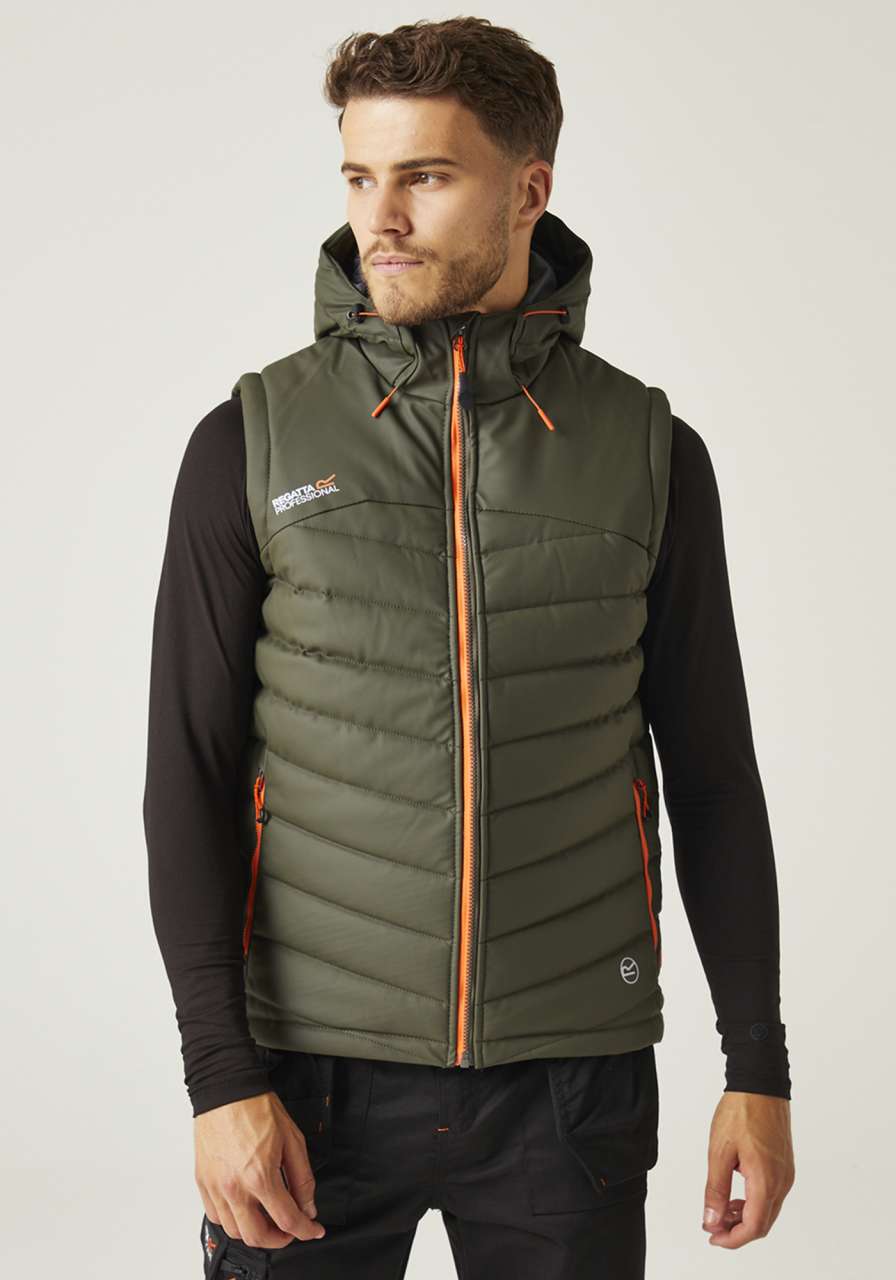 CALCULATE INSULATED BODYWARMER - Dark Khaki - modelimageurl