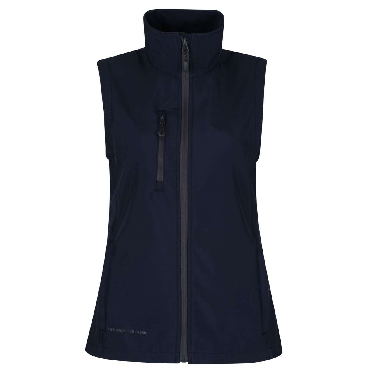 WOMEN'S HONESTLY MADE RECYCLED PRINTABLE SOFTSHELL BODYWARMER - Navy - Main