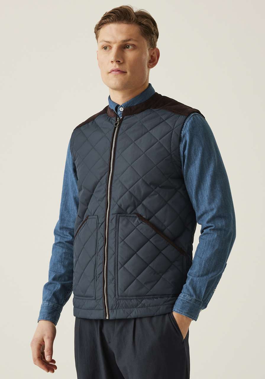 MORETON QUILTED GILET - Navy - modelimageurl