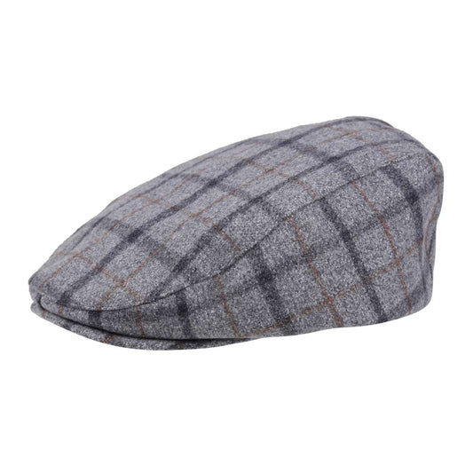 ACRE TWEED-EFFECT FLATCAP - Grey Check - Main