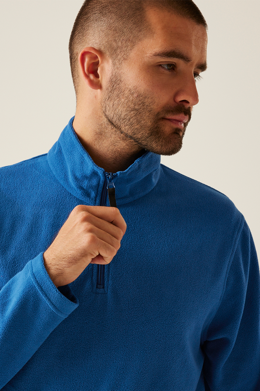 MICRO ZIP NECK FLEECE - Black - Additional