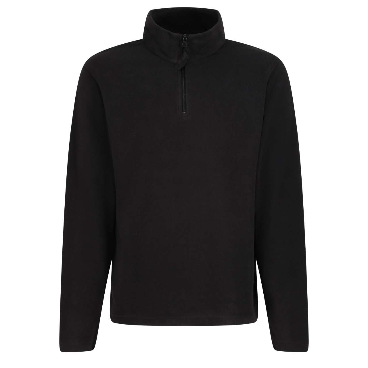 MICRO ZIP NECK FLEECE - Black - Main