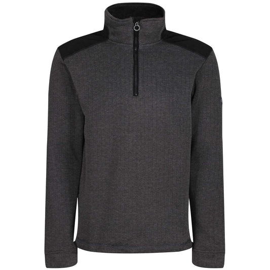 HOLBECK HALF ZIP FLEECE - Black - colorimageurl