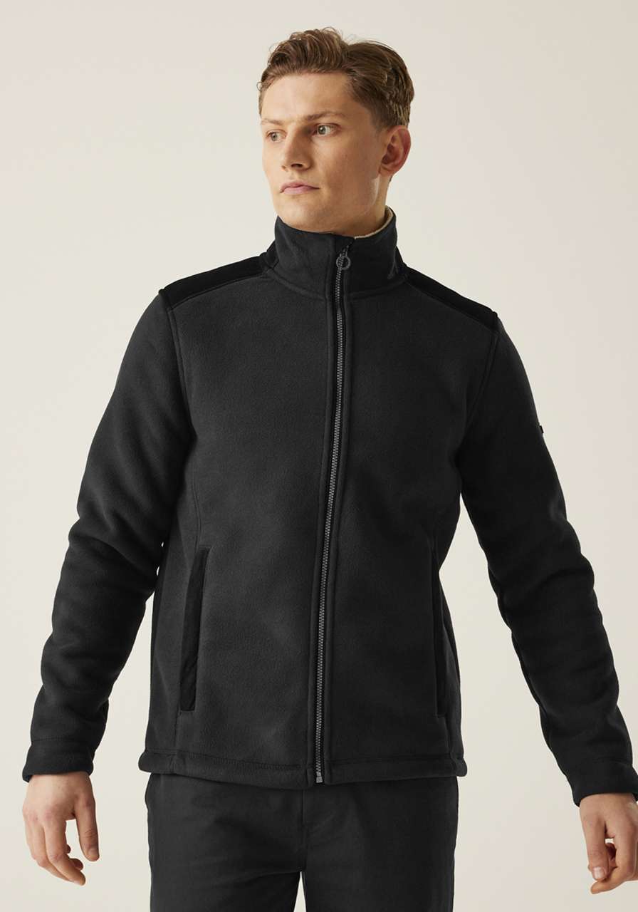 FAVERSHAM FULL ZIP FLEECE - Dark Khaki - modelimageurl