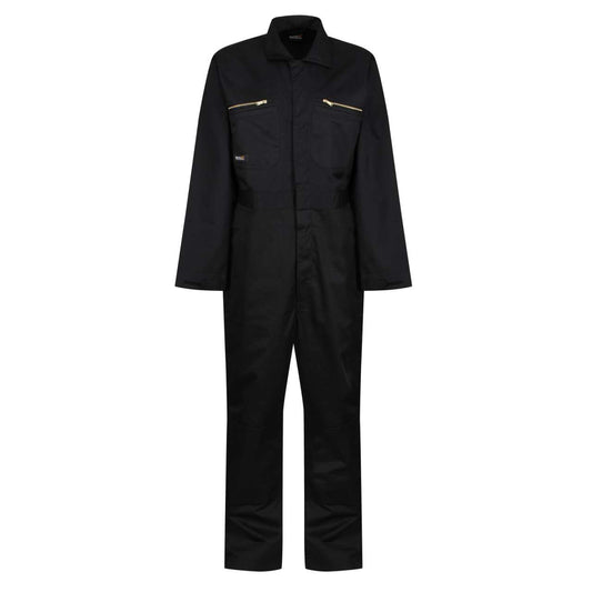PRO ZIP FASTEN COVERALL - Black - colorimageurl