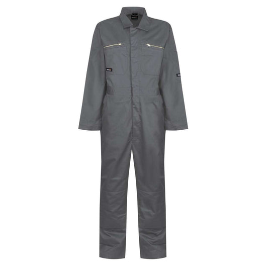 PRO ZIP FASTEN COVERALL - Seal Grey - colorimageurl