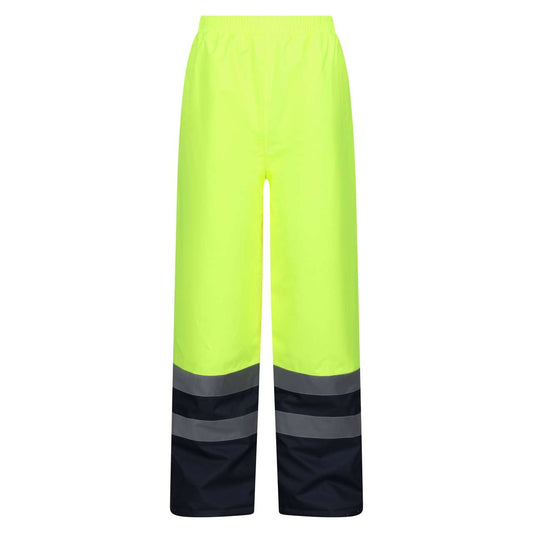 HI VIS INSULATED OVERTROUSER - Yellow/Navy - Main