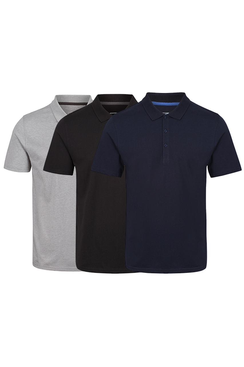 ESSENTIALS 3 PACK POLO SHIRT - Assorted - Model