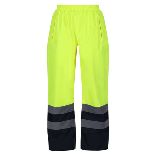 HI VIS PRO OVERTROUSERS - Yellow/Navy - Main