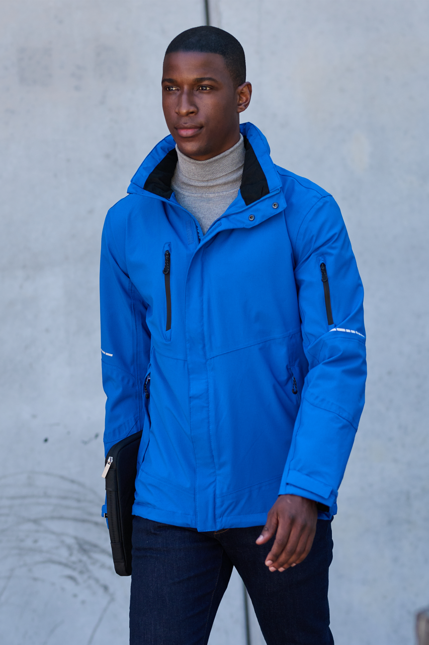 X-PRO EXOSPHERE II PERFORMANCE STRETCH SHELL JACKET - Oxford Blue/Black - modelimageurl