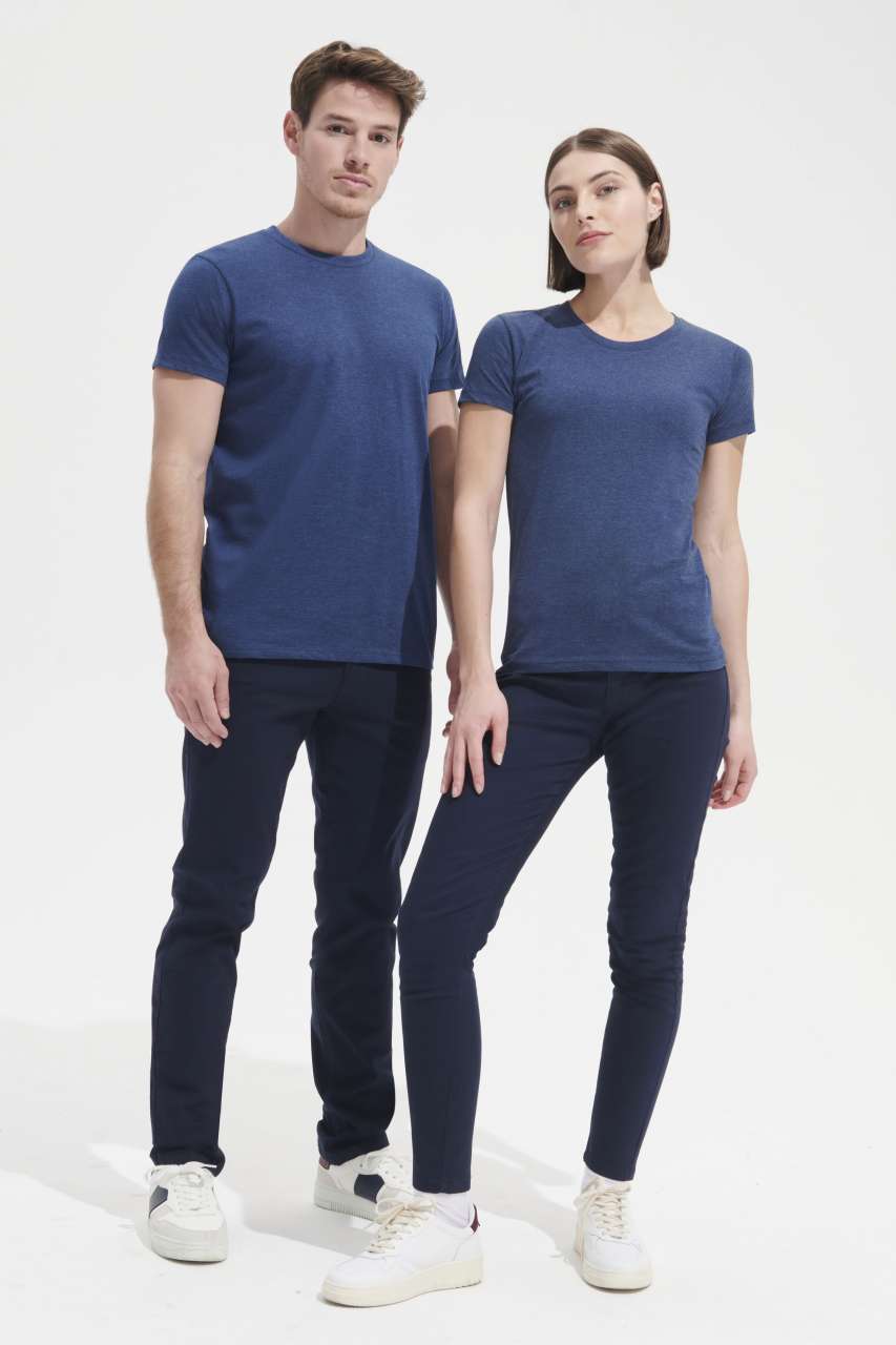 SOL'S REGENT FIT - MEN’S ROUND NECK CLOSE FITTING T-SHIRT - Heather Denim - Additional