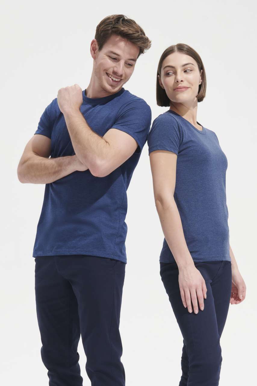 SOL'S REGENT FIT - MEN’S ROUND NECK CLOSE FITTING T-SHIRT - Heather Denim - Additional