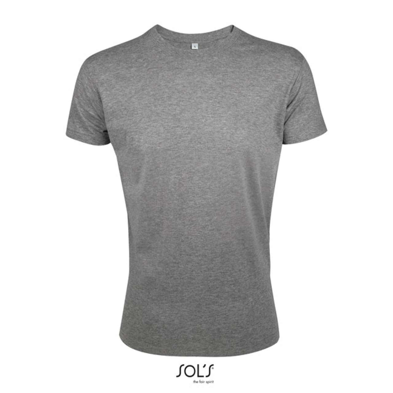 SOL'S REGENT FIT - MEN’S ROUND NECK CLOSE FITTING T-SHIRT - Grey Melange - Additional