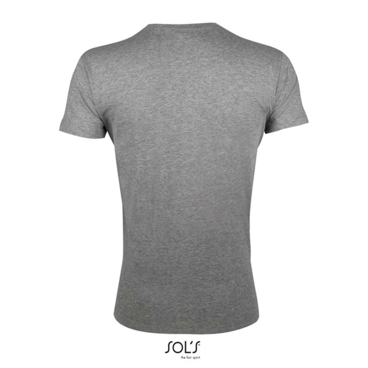 SOL'S REGENT FIT - MEN’S ROUND NECK CLOSE FITTING T-SHIRT - Grey Melange - Additional