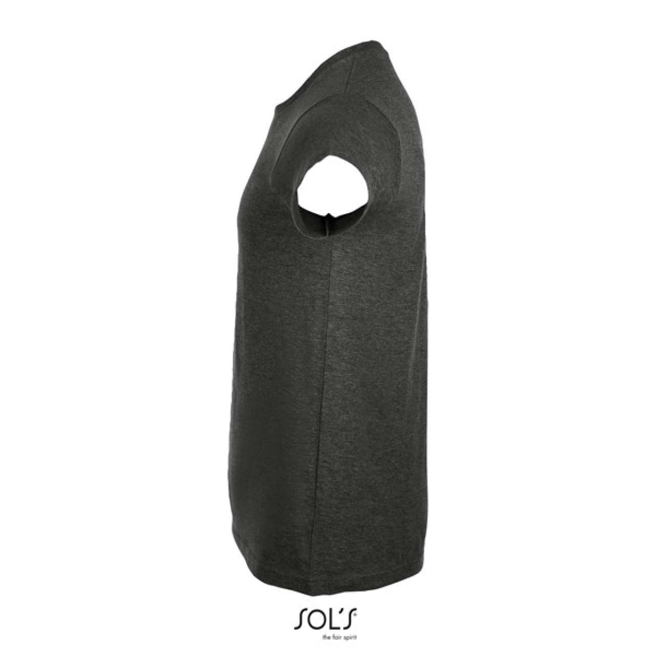 SOL'S IMPERIAL FIT - MEN'S ROUND NECK CLOSE FITTING T-SHIRT - Charcoal Melange - Additional