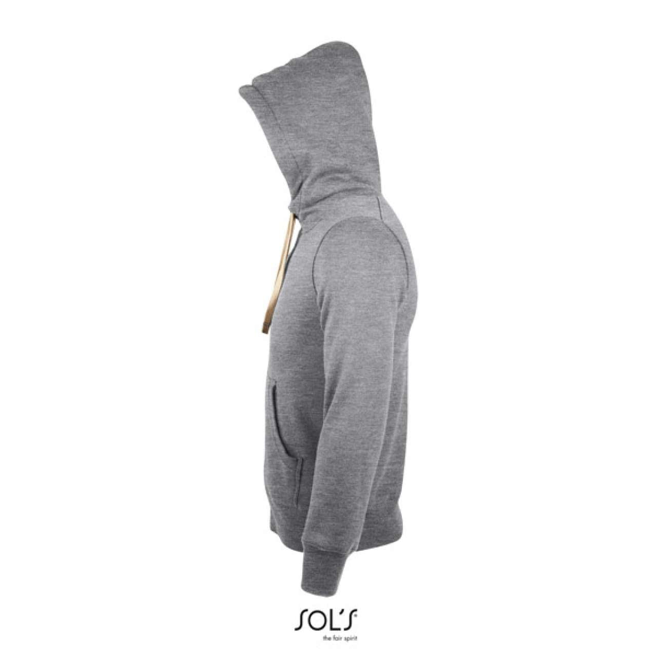 SOL'S SHERPA - UNISEX ZIPPED JACKET WITH "SHERPA" LINING - Grey Melange - Additional