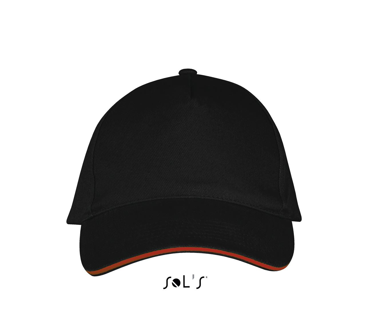 SOL'S LONG BEACH - 5 PANEL CAP - Black/Red - Main