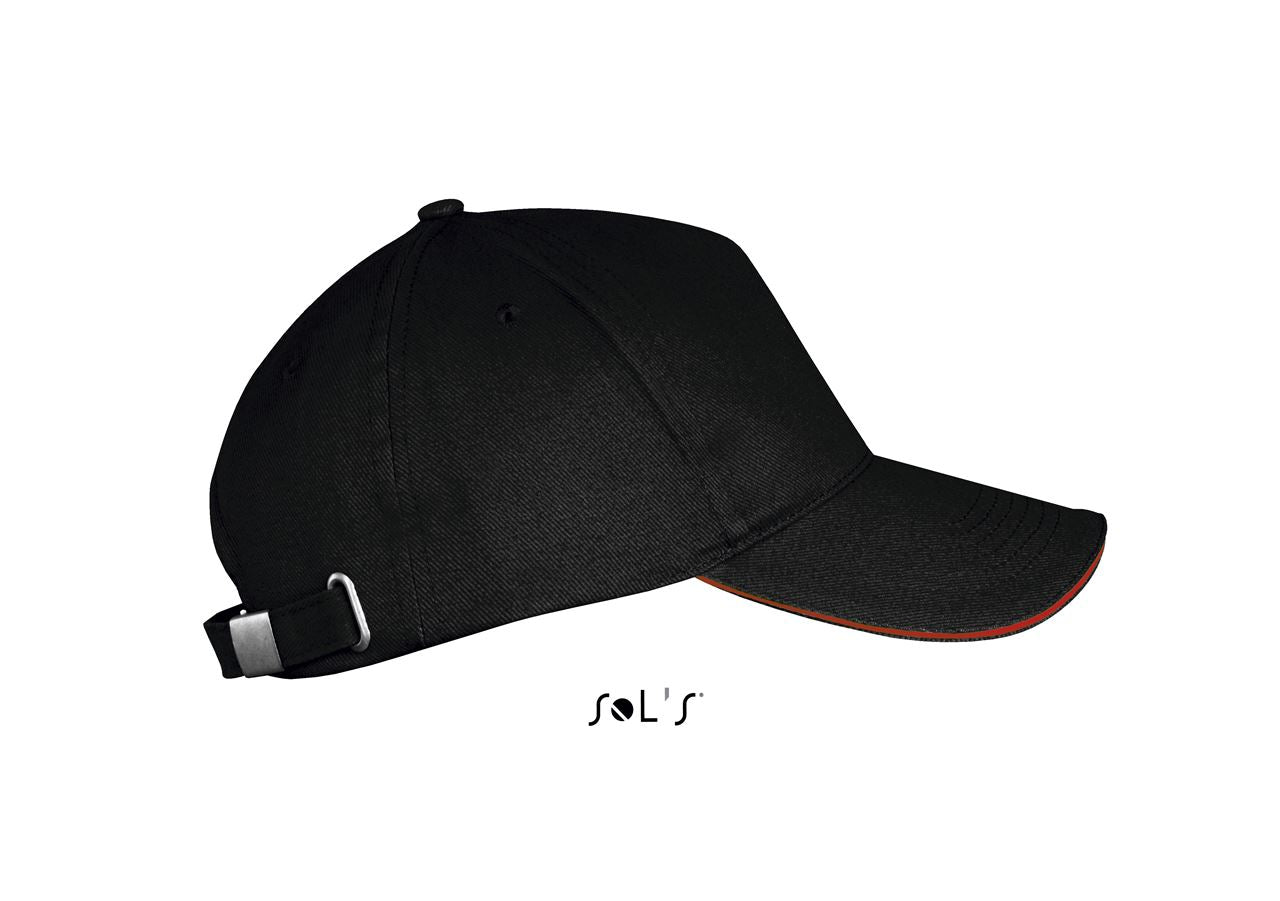 SOL'S LONG BEACH - 5 PANEL CAP - Black/Red - Additional