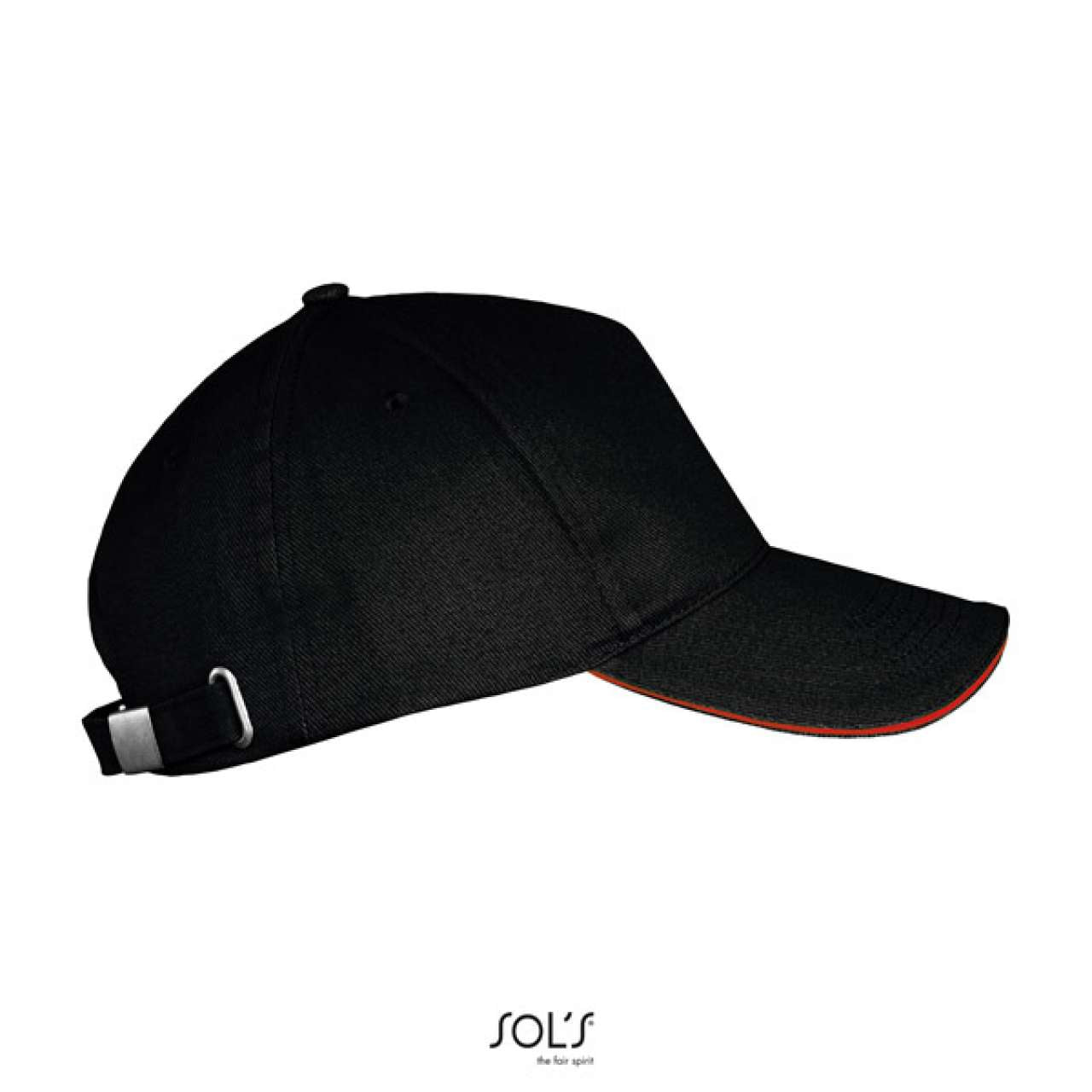 SOL'S LONG BEACH - 5 PANEL CAP - Black/Red - Additional