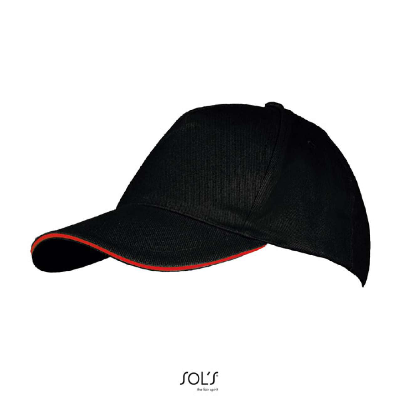 SOL'S LONG BEACH - 5 PANEL CAP - Black/Red - Additional