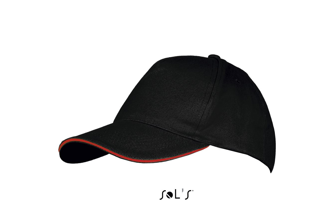SOL'S LONG BEACH - 5 PANEL CAP - Black/Red - Additional