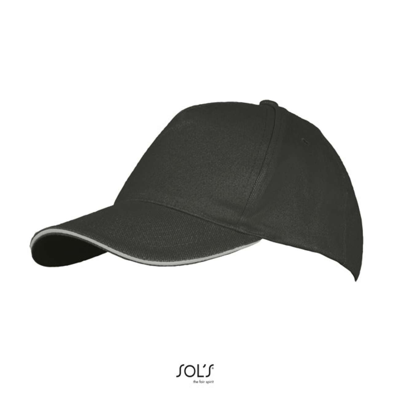 SOL'S LONG BEACH - 5 PANEL CAP - Dark Grey/Light Grey - Additional