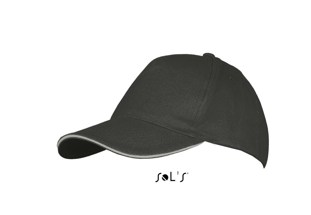 SOL'S LONG BEACH - 5 PANEL CAP - Dark Grey/Light Grey - Additional