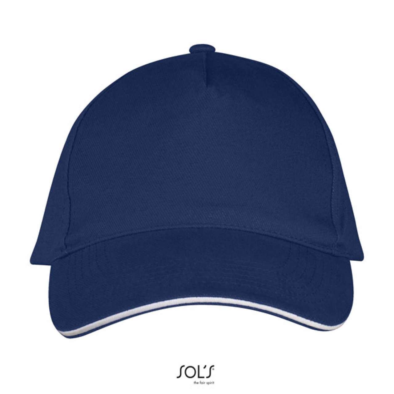 SOL'S LONG BEACH - 5 PANEL CAP - French Navy/White - Additional