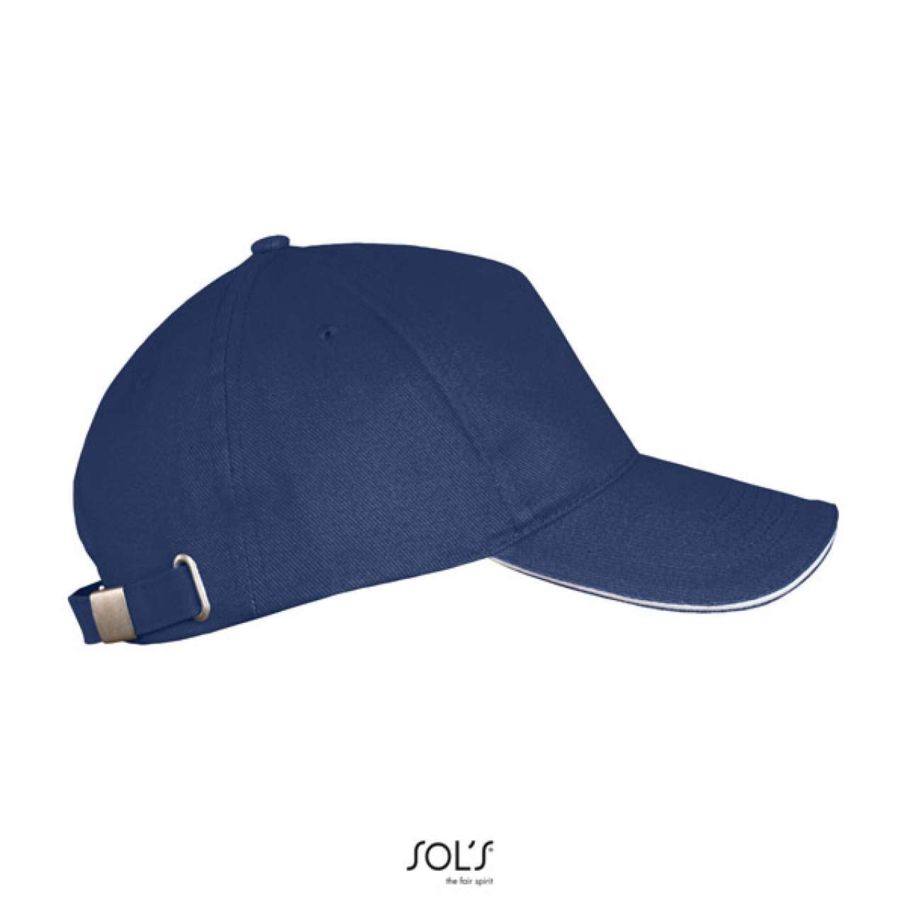 SOL'S LONG BEACH - 5 PANEL CAP - French Navy/White - Additional